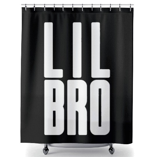 Lil Bro - Siblings Men Kids Adult Fraternity Littl Shower Curtains