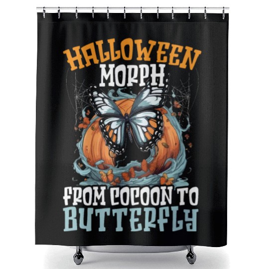 Butterfly Halloween Trick Or Treat Insect Lover Shower Curtains