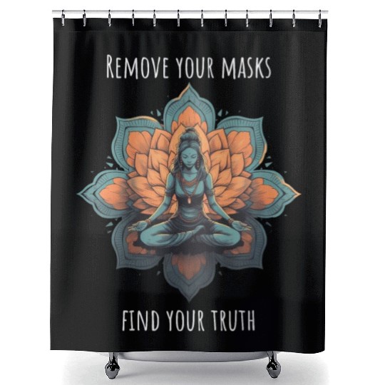 Women's Yoga Meditation Lotus Design Shower Curtains