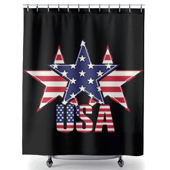 God bless America the land of the free Shower Curtains
