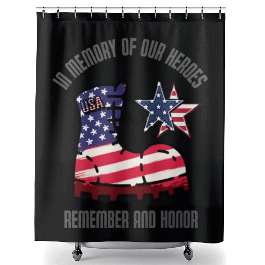 God bless America the land of the free Shower Curtains