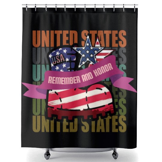 God bless America the land of the free Shower Curtains