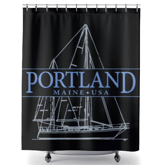 Portland Maine Sailing Shower Curtains