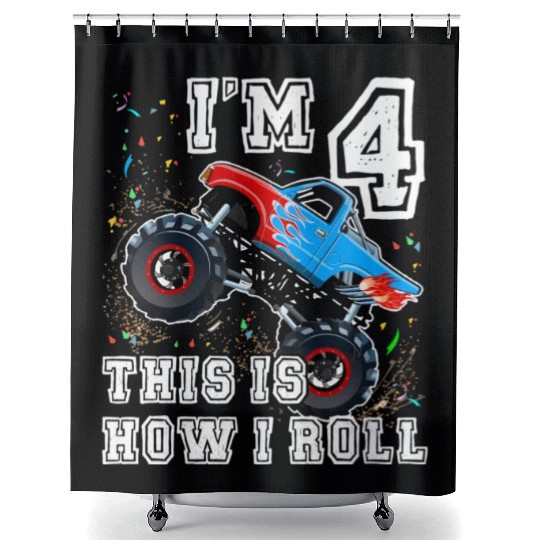 Monster Trucks 4Th Party 4 Shower Curtains