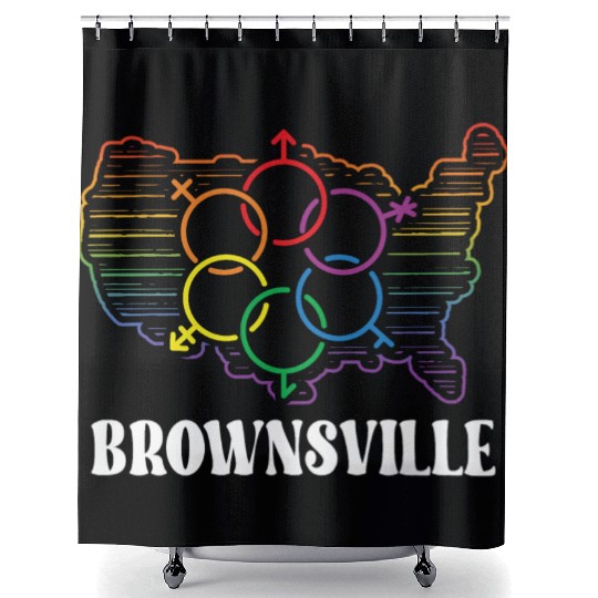 Brownsville Pride Month Pride Flag LGBT Community Shower Curtains