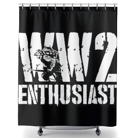 World War 2 WW2 Enthusiast Shower Curtains