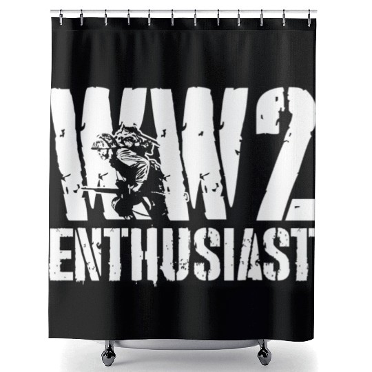 World War 2 WW2 Enthusiast Shower Curtains
