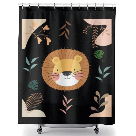 Lion Baby Shower Curtains