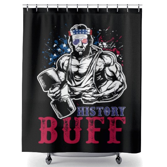 History Buff Independence Day Lincoln Patriot USA Shower Curtains