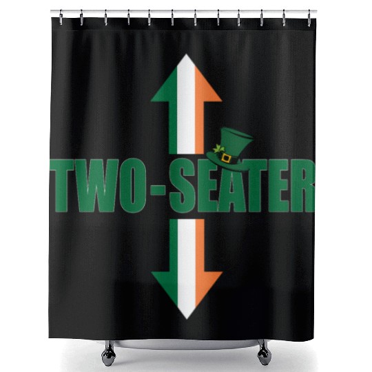 Irish Flag Two Seater Party-Trashy Humor Shower Curtains