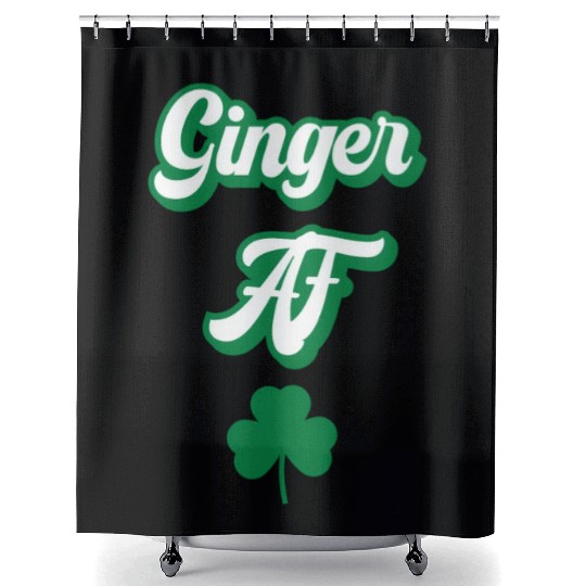 Ginger Af St Patric Day Drinking For Redhead St Shower Curtains