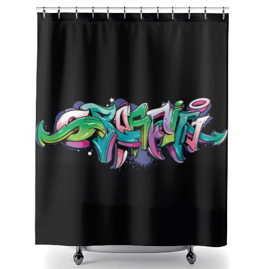 Graffiti Street Graffiti Tag Urban Graffitis Rap Shower Curtains