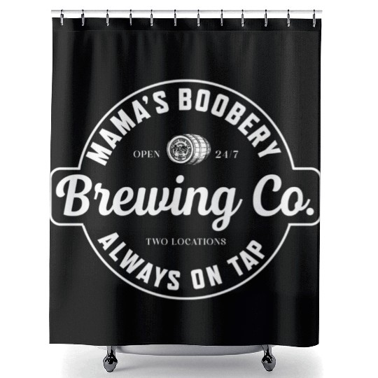 Awesome Mama'S Boobery Brewing Co Breastfeeding Shower Curtains