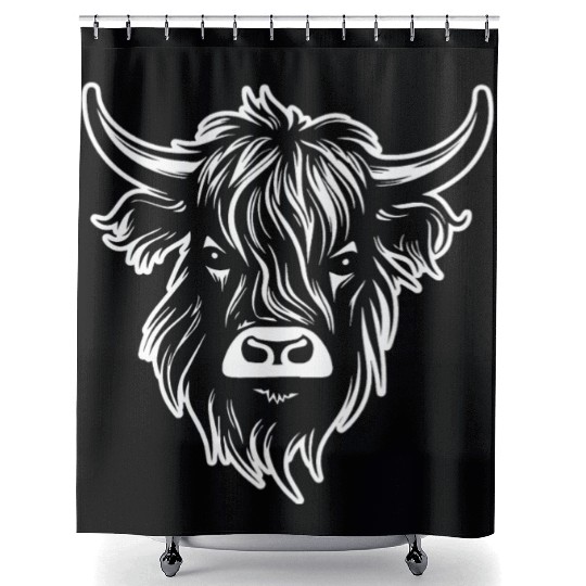 Scottish Highland Cow Shower Curtains
