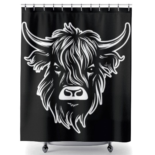 Scottish Highland Cow Shower Curtains