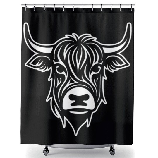 Scottish Highland Cow Shower Curtains