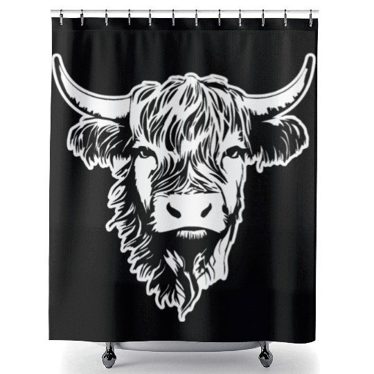 Scottish Highland Cow Shower Curtains
