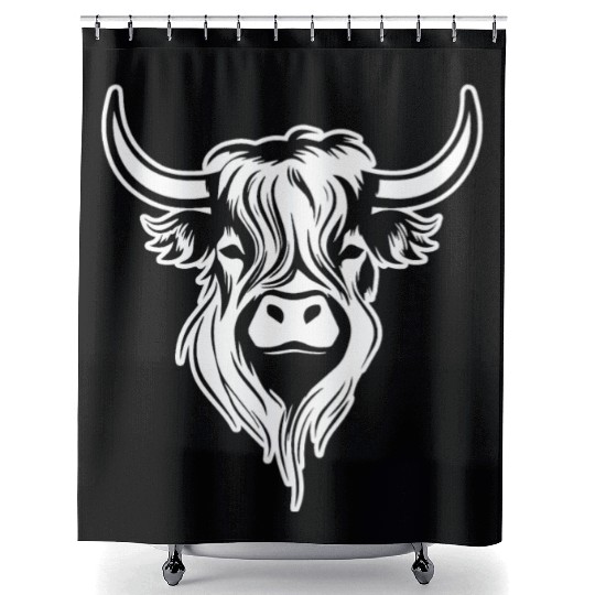 Scottish Highland Cow Shower Curtains