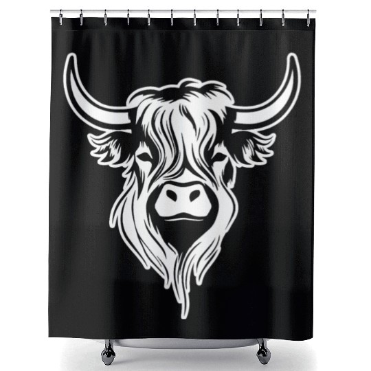 Scottish Highland Cow Shower Curtains