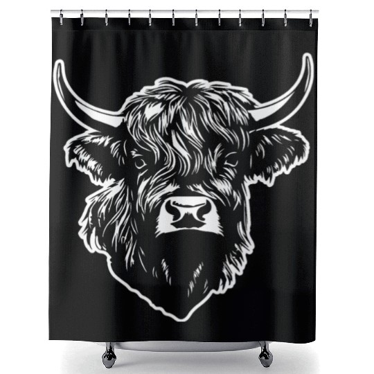 Scottish Highland Cow Shower Curtains