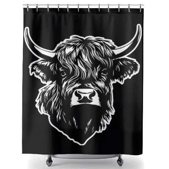 Scottish Highland Cow Shower Curtains
