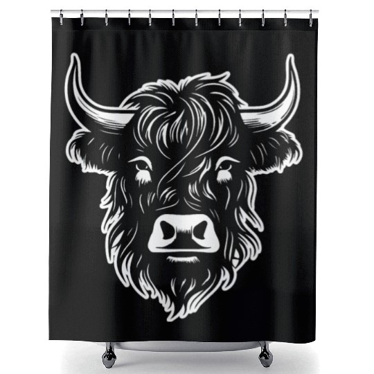 Scottish Highland Cow Shower Curtains