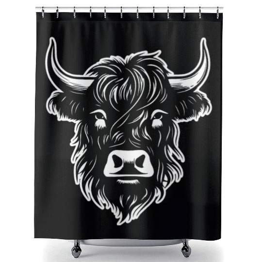Scottish Highland Cow Shower Curtains