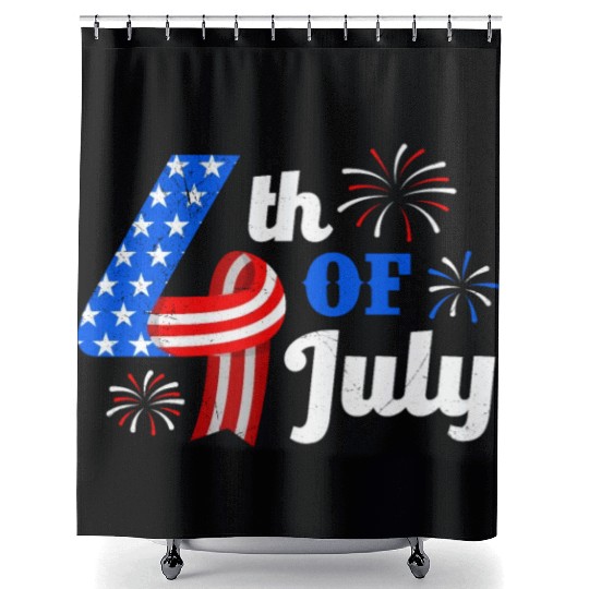 4th July Independence Day Independent America Shower Curtains