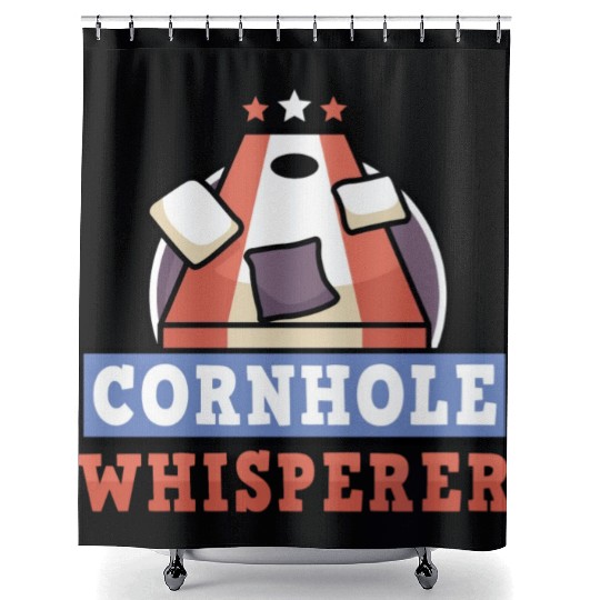Cornhole Whisperer Bean Bag Lover Shower Curtains