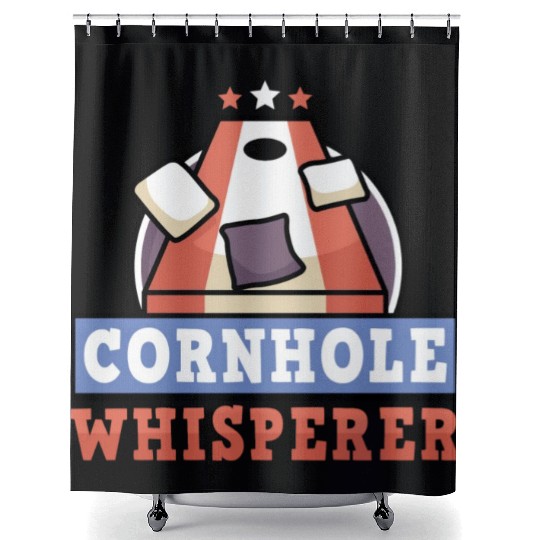 Cornhole Whisperer Bean Bag Lover Shower Curtains