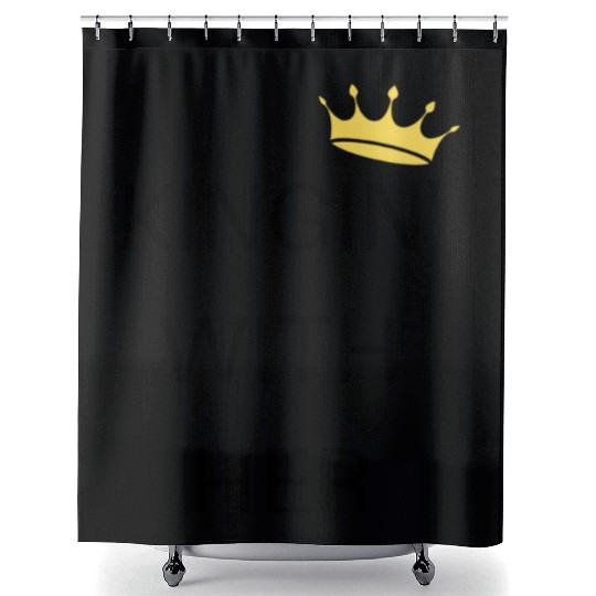 KINGIN' WITH HER BLACK Shower Curtains
