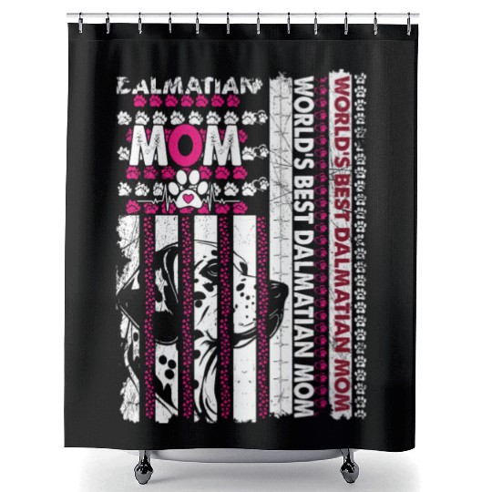 World's Best Dalmatian Mom Dog Owner Shower Curtains