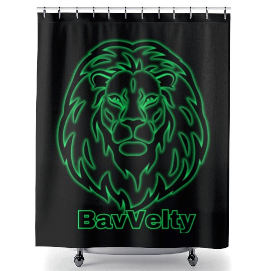BavVelty head Lion design Shower Curtains