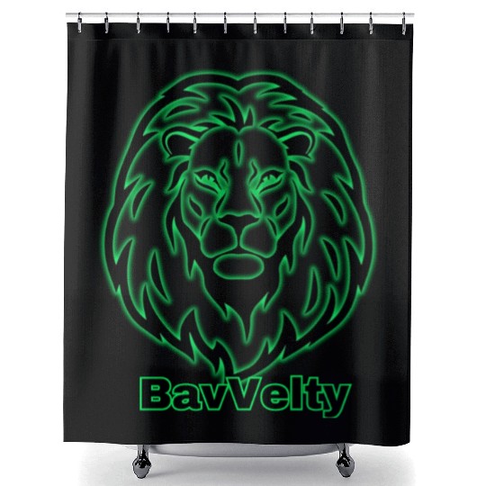 BavVelty head Lion design Shower Curtains