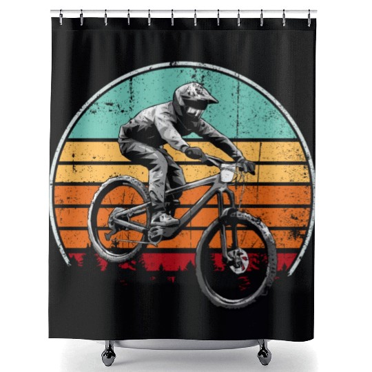 Mountain bike vintage Shower Curtains