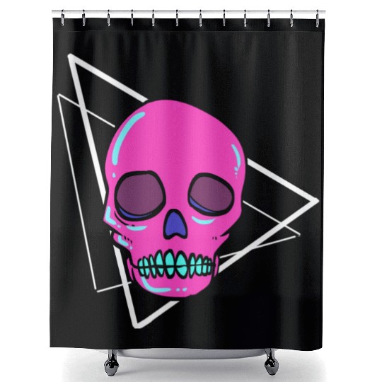 Dead Inside Skull Artist Gift Shower Curtains
