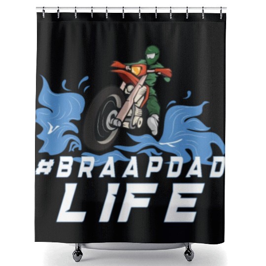 Dirt Bike Dirt Bike Riding Motocross Dirt Biking Shower Curtains