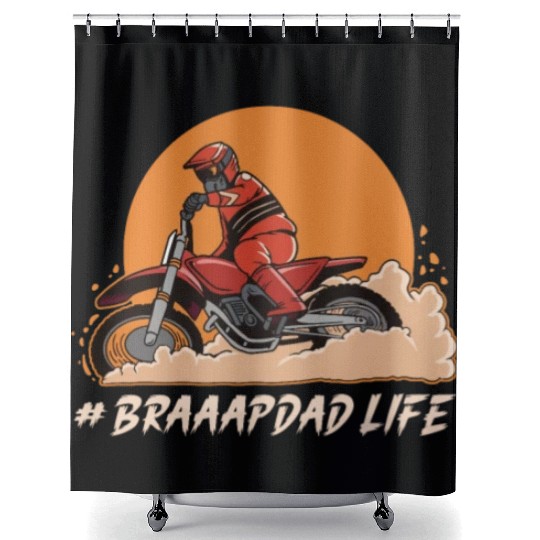 Dirt Bike Dirt Bike Riding Motocross Dirt Biking Shower Curtains