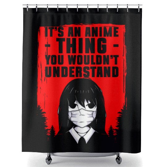 Manga Senpai Anime Shower Curtains