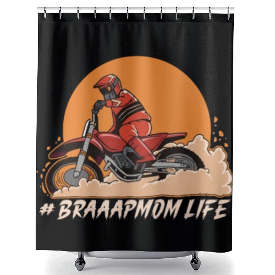 Dirt Bike Dirt Bike Riding Motocross Dirt Biking Shower Curtains