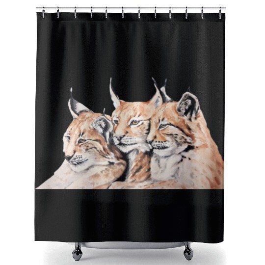 Design of lion cubs, king of the forest Shower Curtains