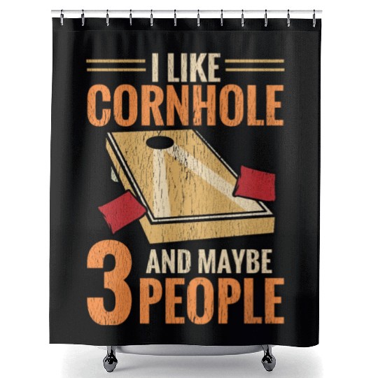 Funny Corn Hole Shower Curtains