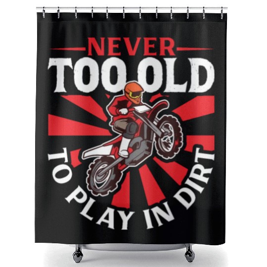 Dirt Bike Dirt Bike Riding Motocross Dirt Biking Shower Curtains