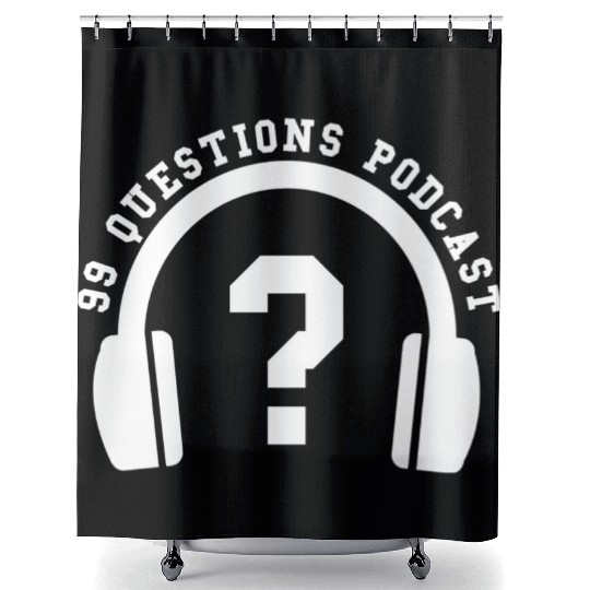 99Q Headphones white nature aesthetic Shower Curtains