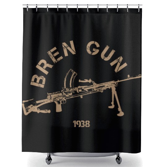 Bren Light Machine Gun | World War 2 Weapon Shower Curtains
