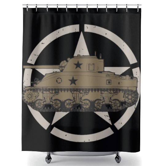 M4 Sherman | World War 2 Vehicle Shower Curtains
