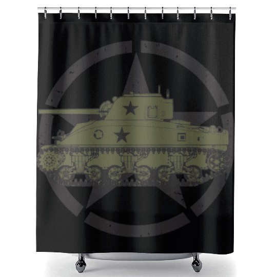 M4 Sherman | World War 2 Vehicle Shower Curtains