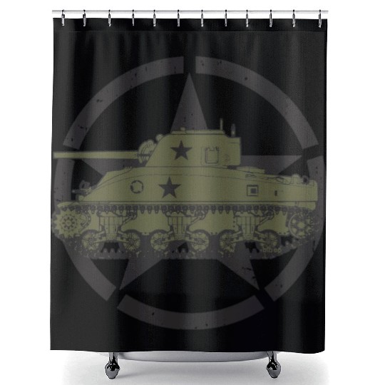 M4 Sherman | World War 2 Vehicle Shower Curtains