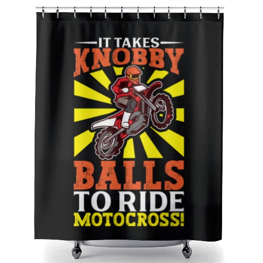 Dirt Bike Dirt Bike Riding Motocross Dirt Biking Shower Curtains