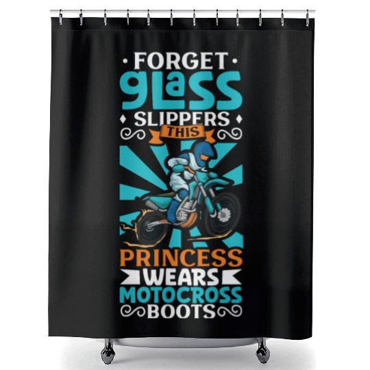 Dirt Bike Dirt Bike Riding Motocross Dirt Biking Shower Curtains